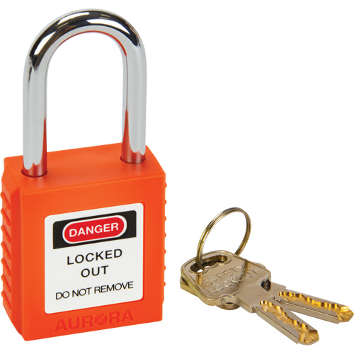 Verrouillage pour les consignations, Cadenas de s&eacute;curit&eacute;, Cl&eacute;s diff&eacute;rentes, Thermoplastique, Largeur de 1-1/2" Nuna Depot Inc.