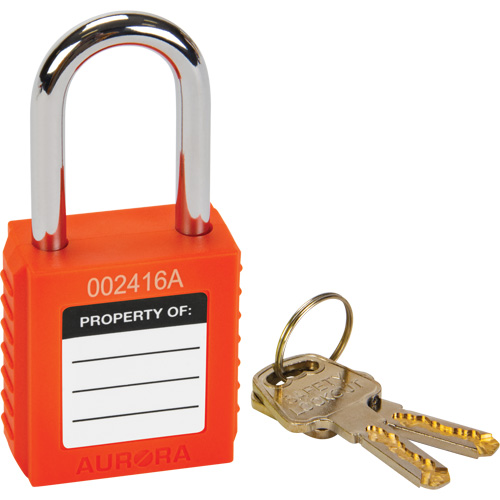 Verrouillage pour les consignations, Cadenas de s&eacute;curit&eacute;, Cl&eacute;s diff&eacute;rentes, Thermoplastique, Largeur de 1-1/2" Nuna Depot Inc.