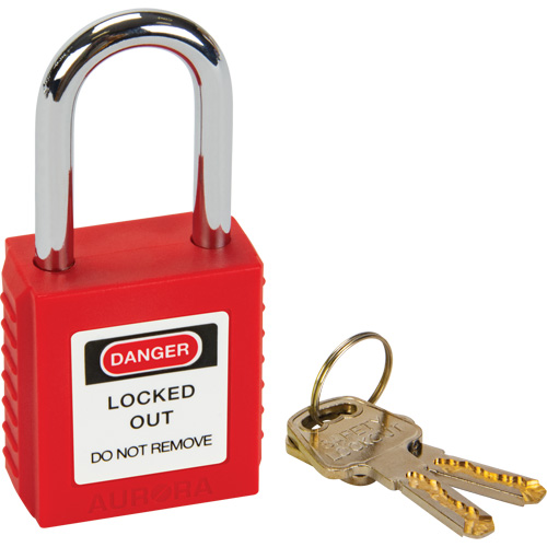 Lock for Lockouts, Safety Padlock, Keyed Different, Thermoplastic, 1-1/2" Width Nuna Depot Inc.