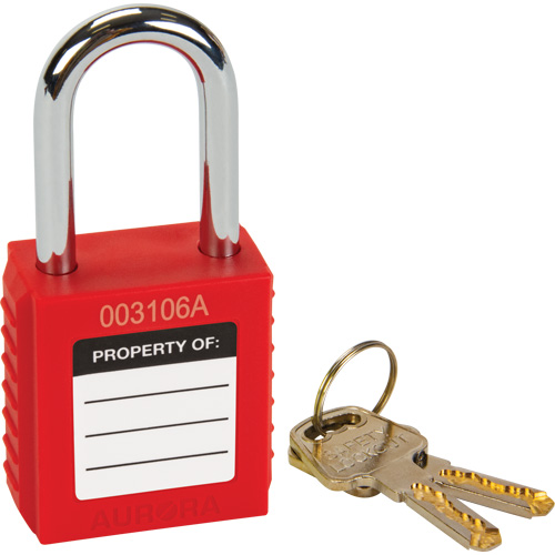 Lock for Lockouts, Safety Padlock, Keyed Different, Thermoplastic, 1-1/2" Width Nuna Depot Inc.
