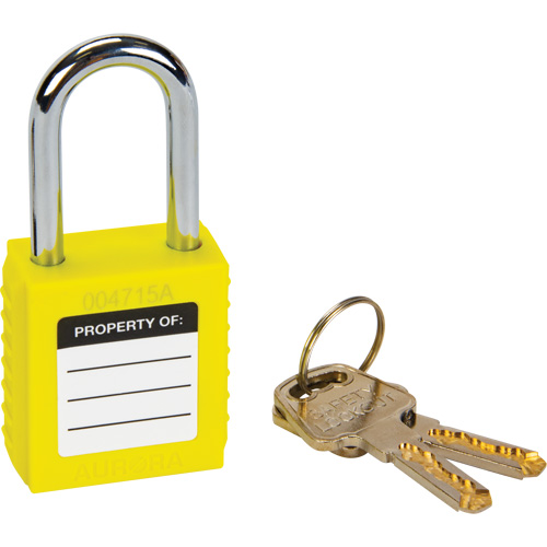 Lock for Lockouts, Safety Padlock, Keyed Different, Thermoplastic, 1-1/2" Width Nuna Depot Inc.