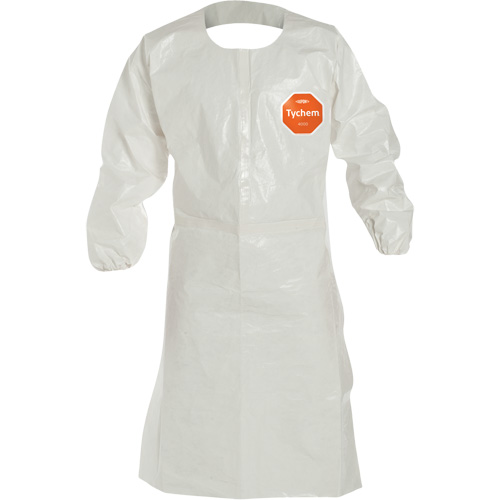 Disposable Sleeved Apron, Tychem&reg; 4000, White, 44" L Nuna Depot Inc.