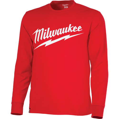 Chandail &agrave; manches longues tr&egrave;s r&eacute;sistant avec logo Milwaukee, Hommes, Petit, Rouge Nuna Depot Inc.