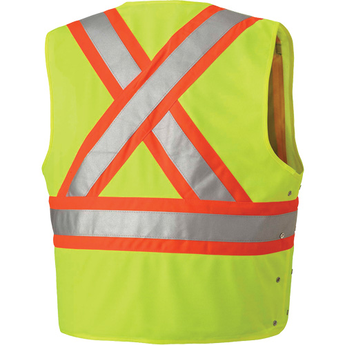 131 Veste de s&eacute;curit&eacute; avec c&ocirc;t&eacute;s r&eacute;glables, Jaune lime haute visibilit&eacute;, 6T-Grand/7T-Grand, Polyester Nuna Depot Inc.