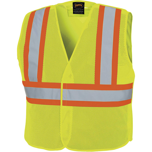 598P Veste de s&eacute;curit&eacute; &agrave; maille d&eacute;tachable, Jaune lime haute visibilit&eacute;, Moyen/Petit, Polyester Nuna Depot Inc.