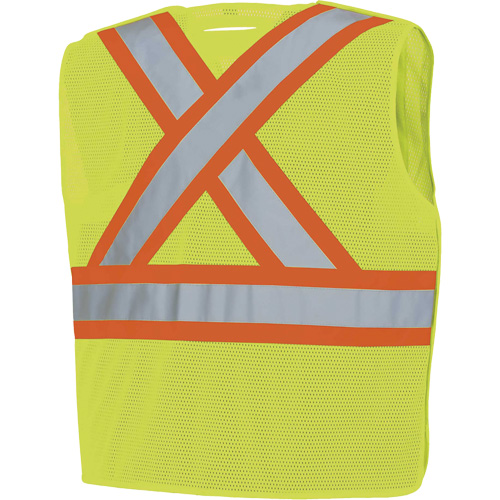 598P Veste de s&eacute;curit&eacute; &agrave; maille d&eacute;tachable, Jaune lime haute visibilit&eacute;, Moyen/Petit, Polyester Nuna Depot Inc.