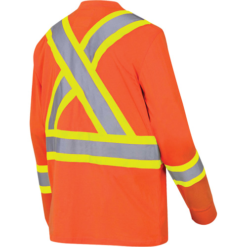 6981 Long-Sleeved Safety Shirt, Cotton, Small, High Visibility Orange Nuna Depot Inc.