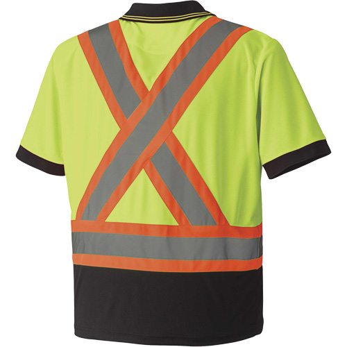 6987 Polo de s&eacute;curit&eacute; en il-de-perdrix, Polyester, T-petit, Jaune lime haute visibilit&eacute; Nuna Depot Inc.