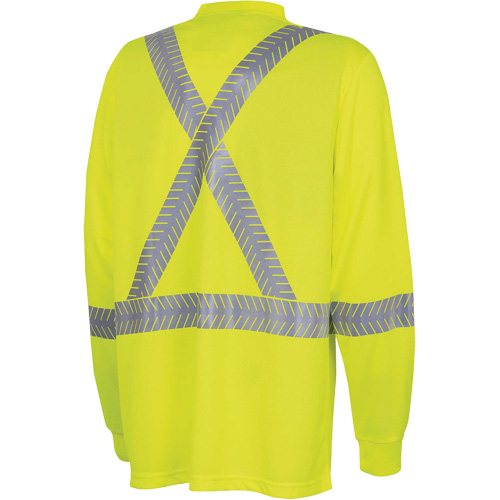 6905A Chandail de s&eacute;curit&eacute; &agrave; manches longues ultra respirant et ultra frais, T-petit, Jaune lime haute visibilit&eacute; Nuna Depot Inc.