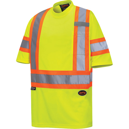6971 T-shirt de s&eacute;curit&eacute; en il-de-perdrix, Polyester, T-petit, Jaune lime haute visibilit&eacute; Nuna Depot Inc.