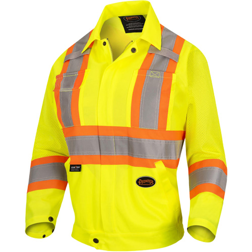 5999JW Women's Traffic Safety Jacket, Polyester, High Visibility Lime-Yellow, X-Small Nuna Depot Inc.