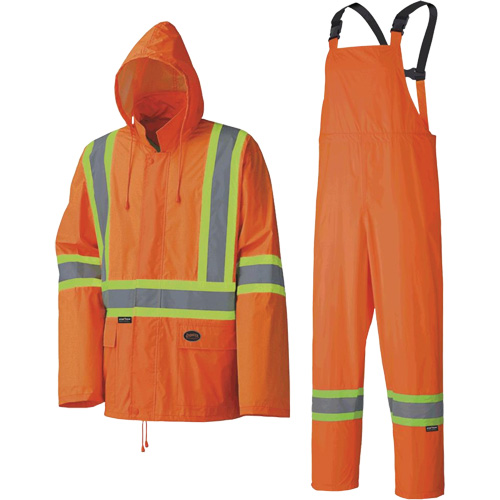 5598 Combinaison de pluie imperm&eacute;able et l&eacute;g&egrave;re, Polyester/PVC, Petit, Orange haute visibilit&eacute; Nuna Depot Inc.