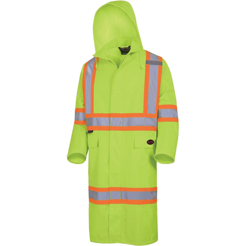 5631 Manteau long imperm&eacute;able The Rock 300D, Polyester, Petit, Jaune lime haute visibilit&eacute; Nuna Depot Inc.