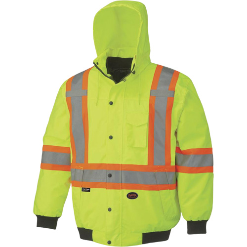 5023 Veste aviateur imperm&eacute;able 7 en 1, Polyester, Jaune lime haute visibilit&eacute;, Petit Nuna Depot Inc.