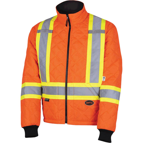 5015A Manteau matelass&eacute; pour cong&eacute;lateur, Polyester, Orange haute visibilit&eacute;, T-petit Nuna Depot Inc.