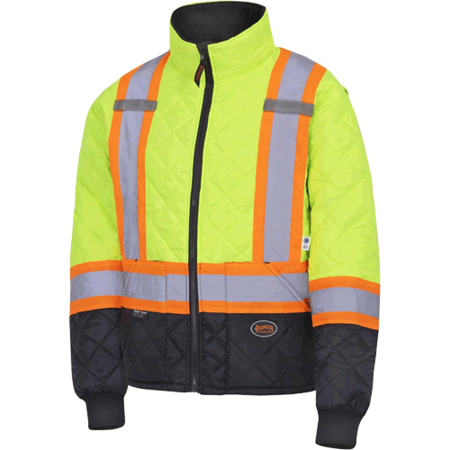 5016 Manteau matelass&eacute; pour cong&eacute;lateur, Polyester, Noir/Jaune lime haute visibilit&eacute;, T-petit Nuna Depot Inc.
