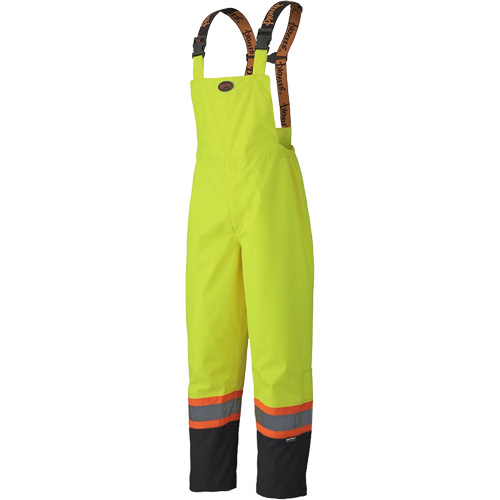 5405 Salopettes imperm&eacute;ables 300D Trilobal antid&eacute;chirure, Polyester, T-petit, Jaune lime haute visibilit&eacute; Nuna Depot Inc.
