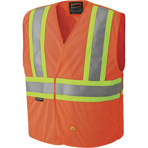 6914A Veste de s&eacute;curit&eacute; ignifug&eacute;e, Orange haute visibilit&eacute;, Moyen/Petit, Polyester Nuna Depot Inc.