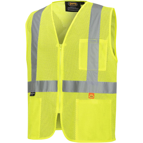 6944 Veste de s&eacute;curit&eacute; ignifuge, Jaune lime haute visibilit&eacute;, Petit, Polyester Nuna Depot Inc.