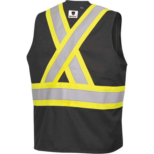 7729 FR-Tech&reg; Flame-Resistant Arc Safety Vest, Small, Black, 10 cal/cm² Nuna Depot Inc.