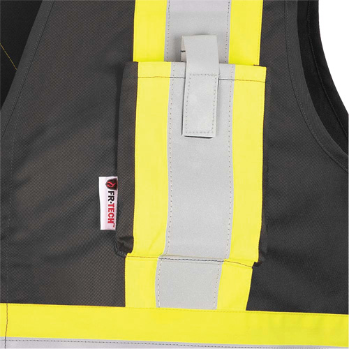 7729 FR-Tech&reg; Flame-Resistant Arc Safety Vest, Small, Black, 10 cal/cm² Nuna Depot Inc.