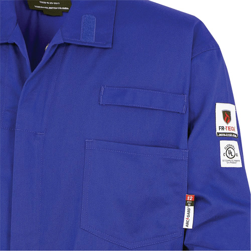 7779 FR-Tech&reg; 88/12 Arc Rated Flame Resistant Coveralls, Size 36, Royal Blue Nuna Depot Inc.
