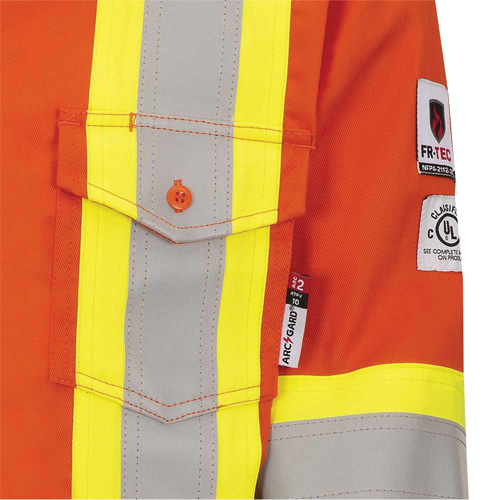 7743 FR-Tech&reg; Flame-Resistant Safety Shirt, Small, High Visibility Orange Nuna Depot Inc.