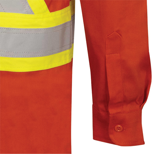 7743 FR-Tech&reg; Flame-Resistant Safety Shirt, Small, High Visibility Orange Nuna Depot Inc.