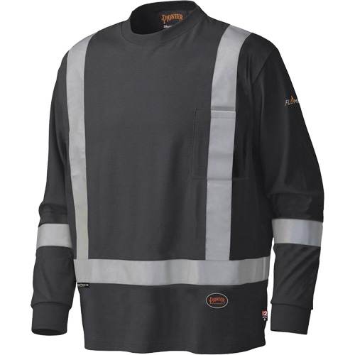 340SFA Chemise de s&eacute;curit&eacute; &agrave; manches longues ignifuge, Petit, Noir Nuna Depot Inc.