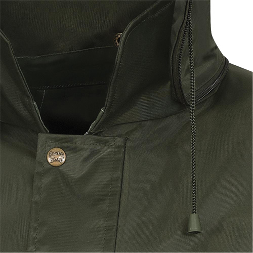 D8120J Manteau &agrave; capuchon ind&eacute;chirable Nailhead pour planteur d'arbres, Polyester/PVC, T-petit, Vert Nuna Depot Inc.