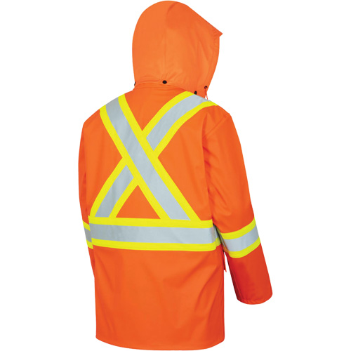 5892PKT Veste de s&eacute;curit&eacute; imperm&eacute;able &agrave; haute visibilit&eacute; ignifuge, T-petit, Orange haute visibilit&eacute; Nuna Depot Inc.