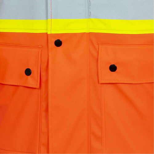 5892PKT Veste de s&eacute;curit&eacute; imperm&eacute;able &agrave; haute visibilit&eacute; ignifuge, T-petit, Orange haute visibilit&eacute; Nuna Depot Inc.