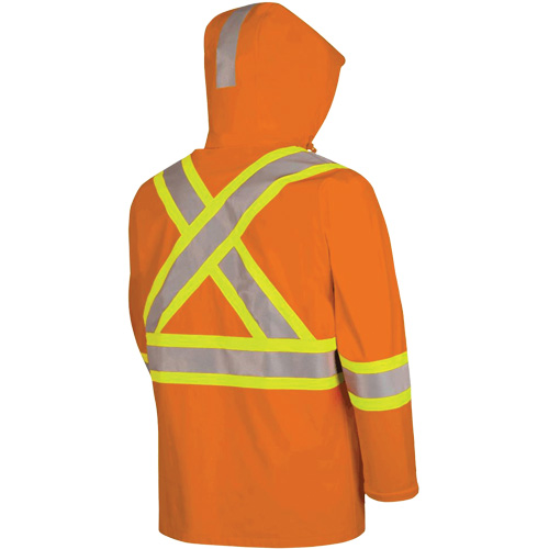 5880 Manteau de pluie ignifuge et protection contre les &eacute;clats d'arc &eacute;lectrique, T-petit, Orange haute visibilit&eacute;, 10 cal/cm² Nuna Depot Inc.
