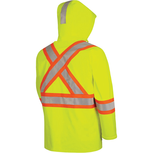 5881 Manteau de pluie ignifuge et protection contre les &eacute;clats d'arc &eacute;lectrique, T-petit, Jaune haute visibilit&eacute;, 10 cal/cm² Nuna Depot Inc.