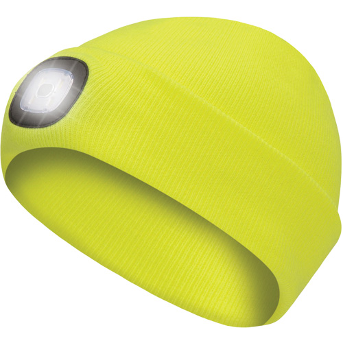 5676 Knit Toque with LED Headlight, Fleece Lining, One Size, High Visibility Yellow Nuna Depot Inc.