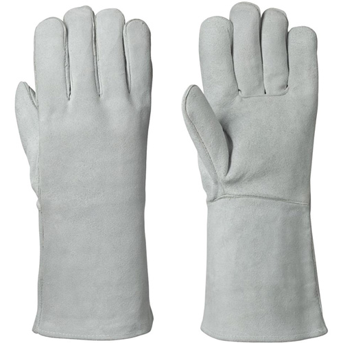 830 Gants de soudeur doubl&eacute;s en molleton, Cuir de vache refendu, Taille Moyen Nuna Depot Inc.