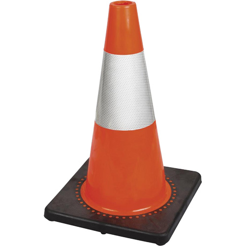 181 Premium Flexible Safety Cone, 18", Orange, 6" Reflective Collar(s) Nuna Depot Inc.