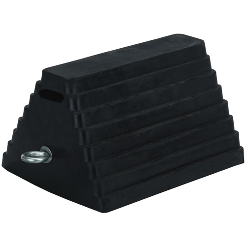 298 Double-Sided Wheel Chock, 6" x 8", Black Nuna Depot Inc.