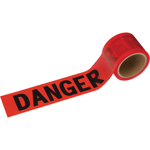 388 Danger Tape, Bilingual, 3" W x 200' L, 1.5 mils, Black on Red Nuna Depot Inc.