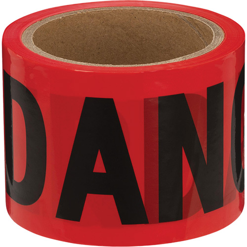 388 Danger Tape, Bilingual, 3" W x 200' L, 1.5 mils, Black on Red Nuna Depot Inc.