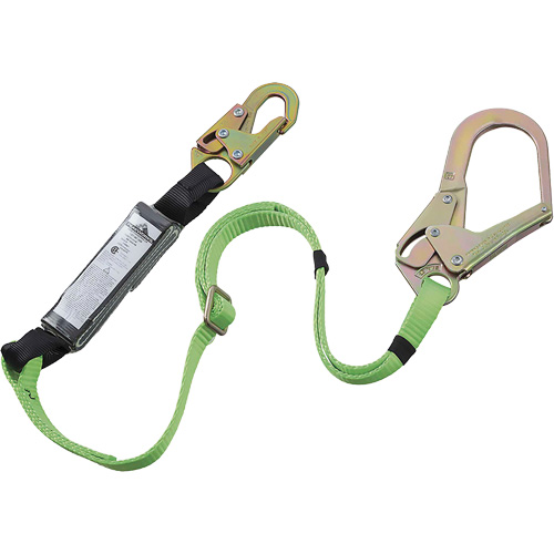 SA-5402-6A Shock Absorbing Lanyard, 6', Rebar Hook Center, Snap Hook Leg Ends, Polyester Nuna Depot Inc.