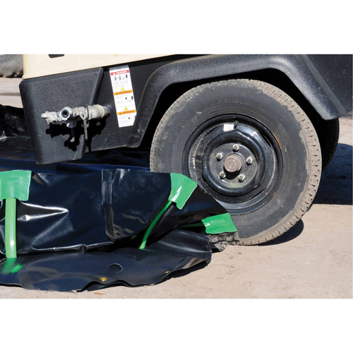Ultra-Containment Berm&reg;, 1496 US gal. Capacity, 10' W x 20' L x 12" H, Stake Wall Nuna Depot Inc.