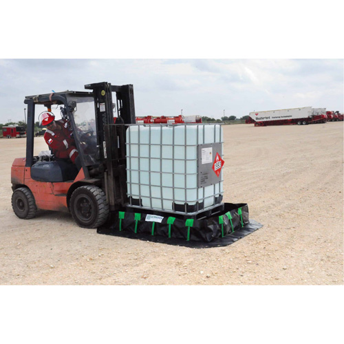 Ultra-Containment Berm&reg;, 1496 US gal. Capacity, 10' W x 20' L x 12" H, Stake Wall Nuna Depot Inc.