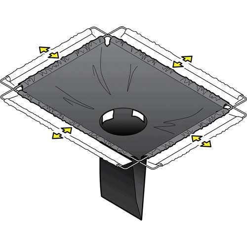 Bac de r&eacute;tention carr&eacute; Ultra-Drain Guard avec orifice de trop-plein, Huile & s&eacute;diments, 16" - 28" lo x 20" - 36" la Nuna Depot Inc.