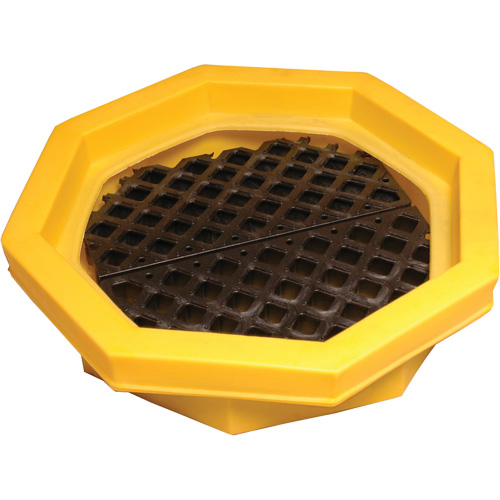 Ultra-Drum Tray avec grille, 32" lo x 32" la x 8,1" h, Cap. de d&eacute;versement 21,1 gal. US Nuna Depot Inc.