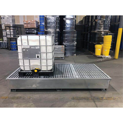 Ultra-Twin IBC Spill Pallet en acier, Capacit&eacute; de d&eacute;versement 370 gal. US, 103,8" x 26,8" x 51,1" Nuna Depot Inc.