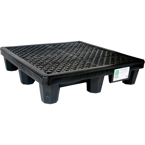 Ultra-Spill Pallet mod&egrave;le &eacute;conomique, 4 barils, Capacit&eacute; de d&eacute;versement 66 gal. US, 53" x 53" x 11,8" Nuna Depot Inc.