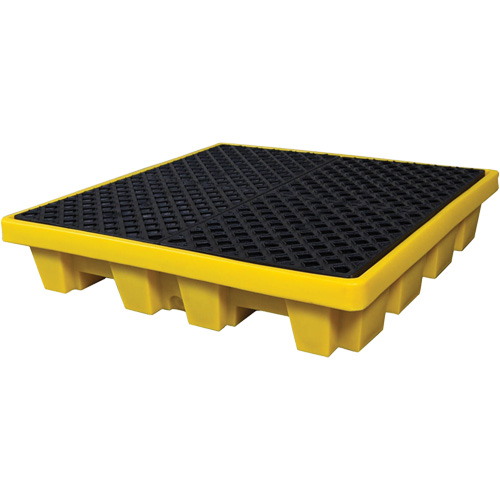 4-Drum Nestable Ultra-Spill Pallet&reg;, 66 US gal. Spill Capacity, 51" x 51" x 10" Nuna Depot Inc.