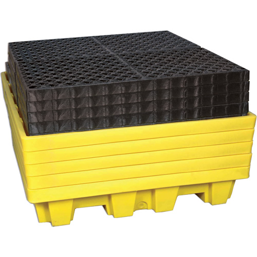 4-Drum Nestable Ultra-Spill Pallet&reg;, 66 US gal. Spill Capacity, 51" x 51" x 10" Nuna Depot Inc.