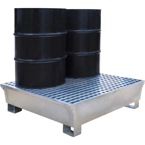 Ultra-Spill Pallet en acier, 2 barils, Capacit&eacute; de d&eacute;versement 68 gal. US, 47,2" x 31,4" x 17,4" Nuna Depot Inc.
